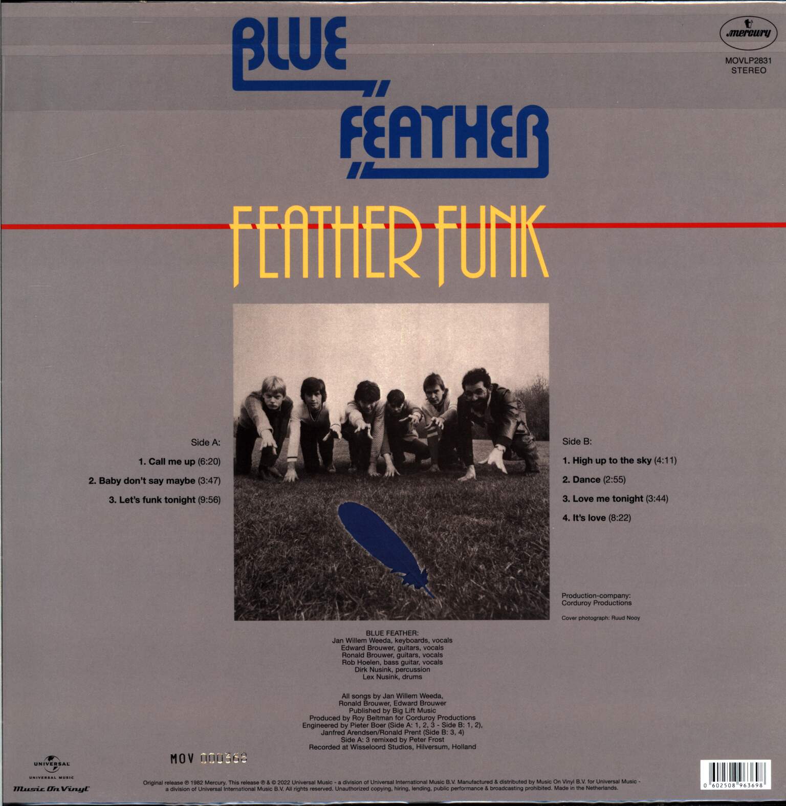 BLUE FEATHER – CALL ME UP/LET'S FUNK TONIGHT - Music On Vinyl