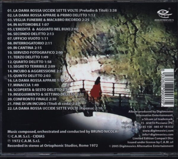 Bruno Nicolai-La Dama Rossa Uccide Sette Volte (Original Motion Picture Soundtrack)-CD-02