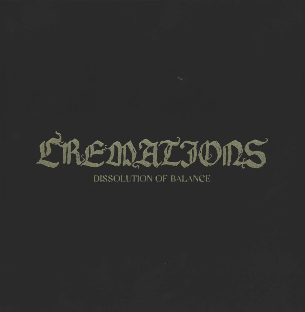 Cremations-Dissolution Of Balance-LP (Vinyl)-01