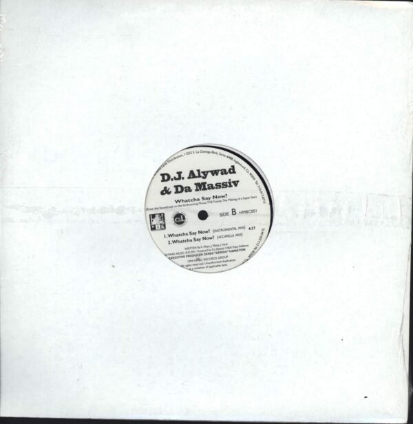 DJ Alywad & Da Massiv-Whatcha Say Now?-12" Maxi Single (Vinyl)-02