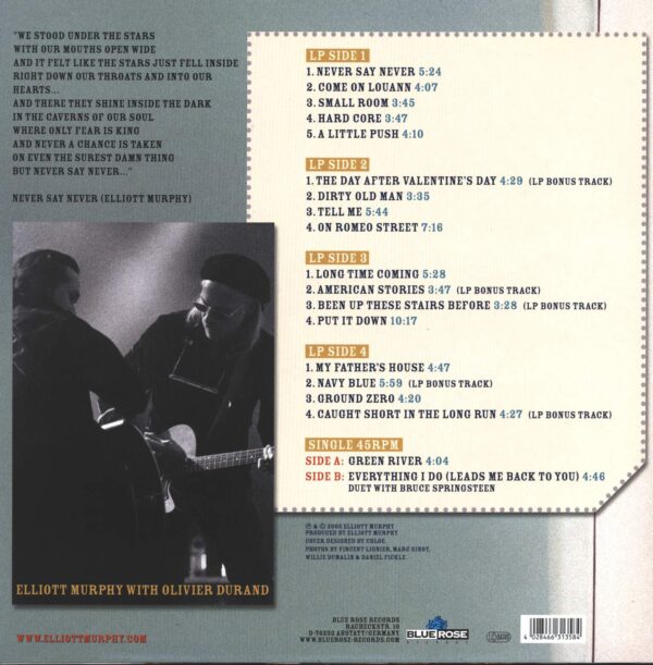 Elliott Murphy-Never Say Never (The Best Of 1995-2005...And More)-LP (Vinyl)-02