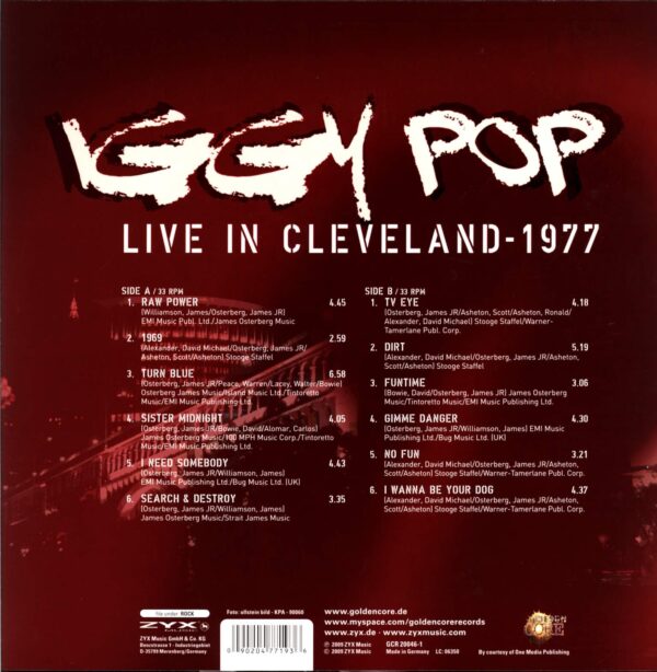 Iggy Pop-Live In Cleveland - 1977 Feat. David Bowie-LP (Vinyl)-02