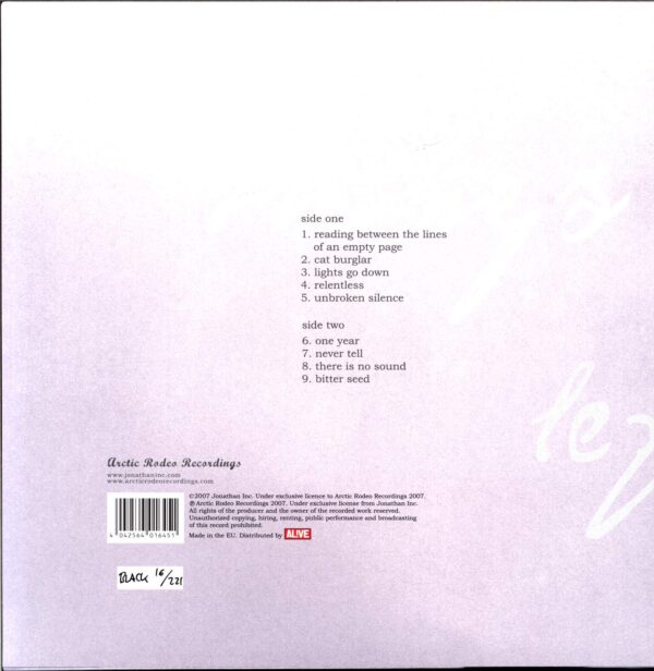 Jonathan Inc.-Things Done And Left Undone-LP (Vinyl)-02