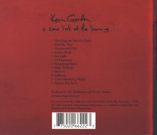 Kevin Gordon-O Come Look At The Burning-CD-02