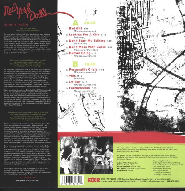 New York Dolls-Lipstick Killers (The Mercer Street Sessions 1972)-LP (Vinyl)-02