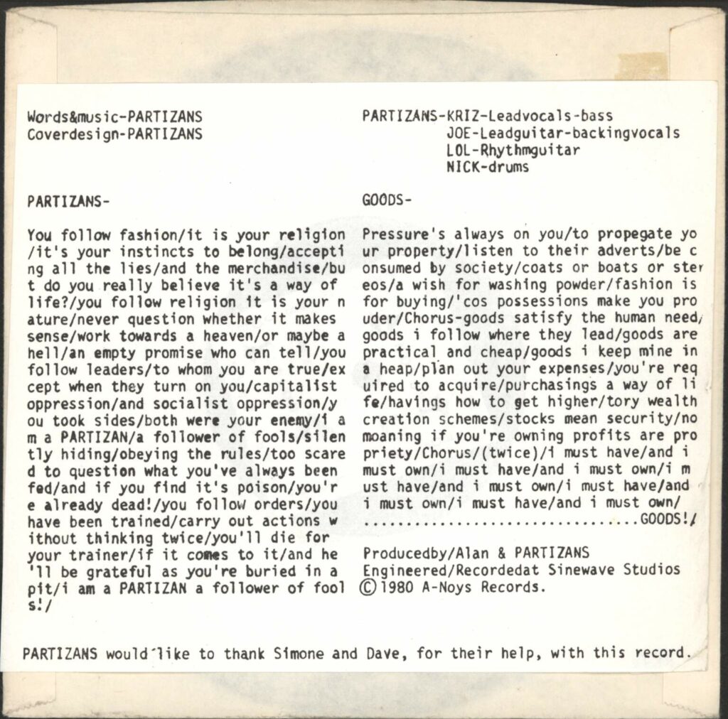 Partizans-Partizans / Goods-7" Single (Vinyl)-01