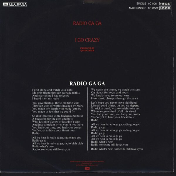 Queen-Radio Ga Ga-7" Single (Vinyl)-02