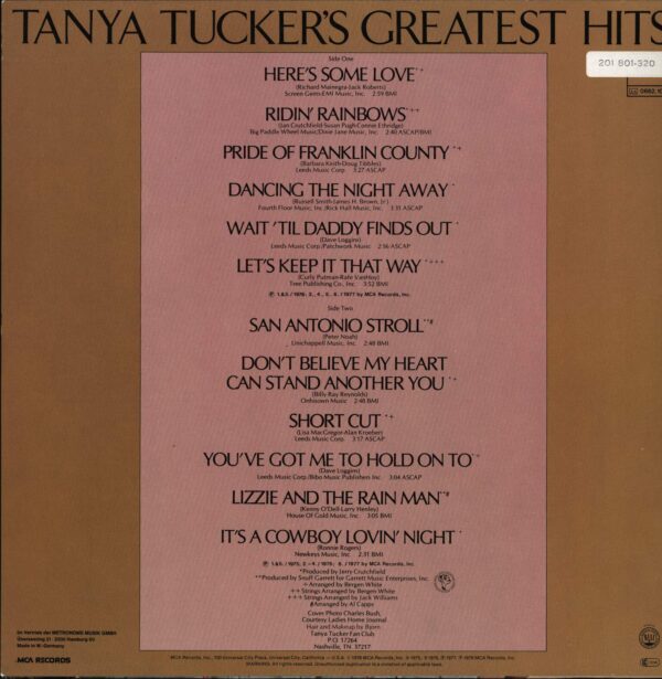 Tanya Tucker-Tanya Tucker's Greatest Hits-LP (Vinyl)-02