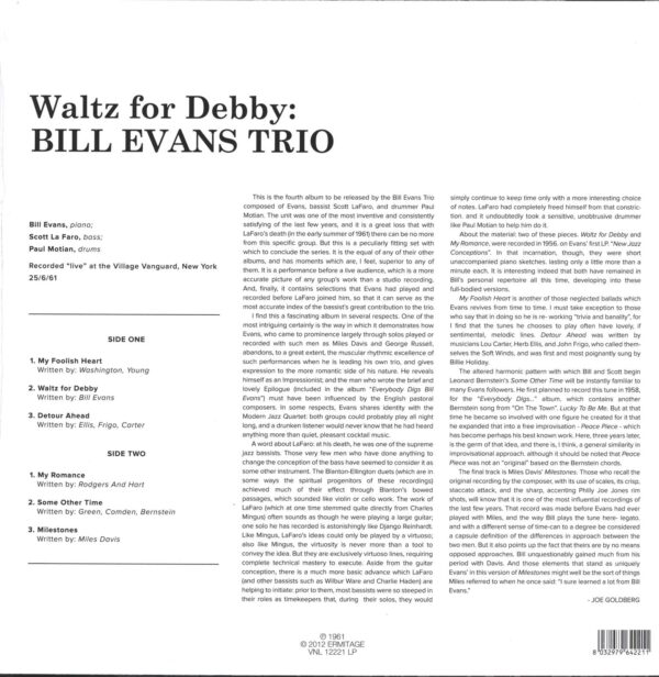 The Bill Evans Trio-Waltz For Debby-LP (Vinyl)-02