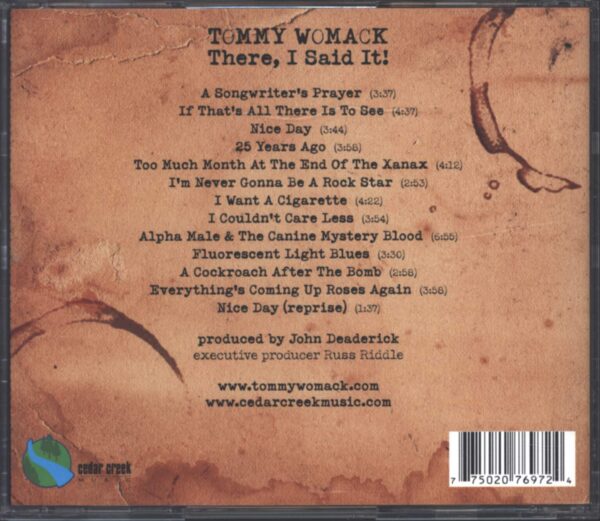 Tommy Womack-There I Said It!-CD-02