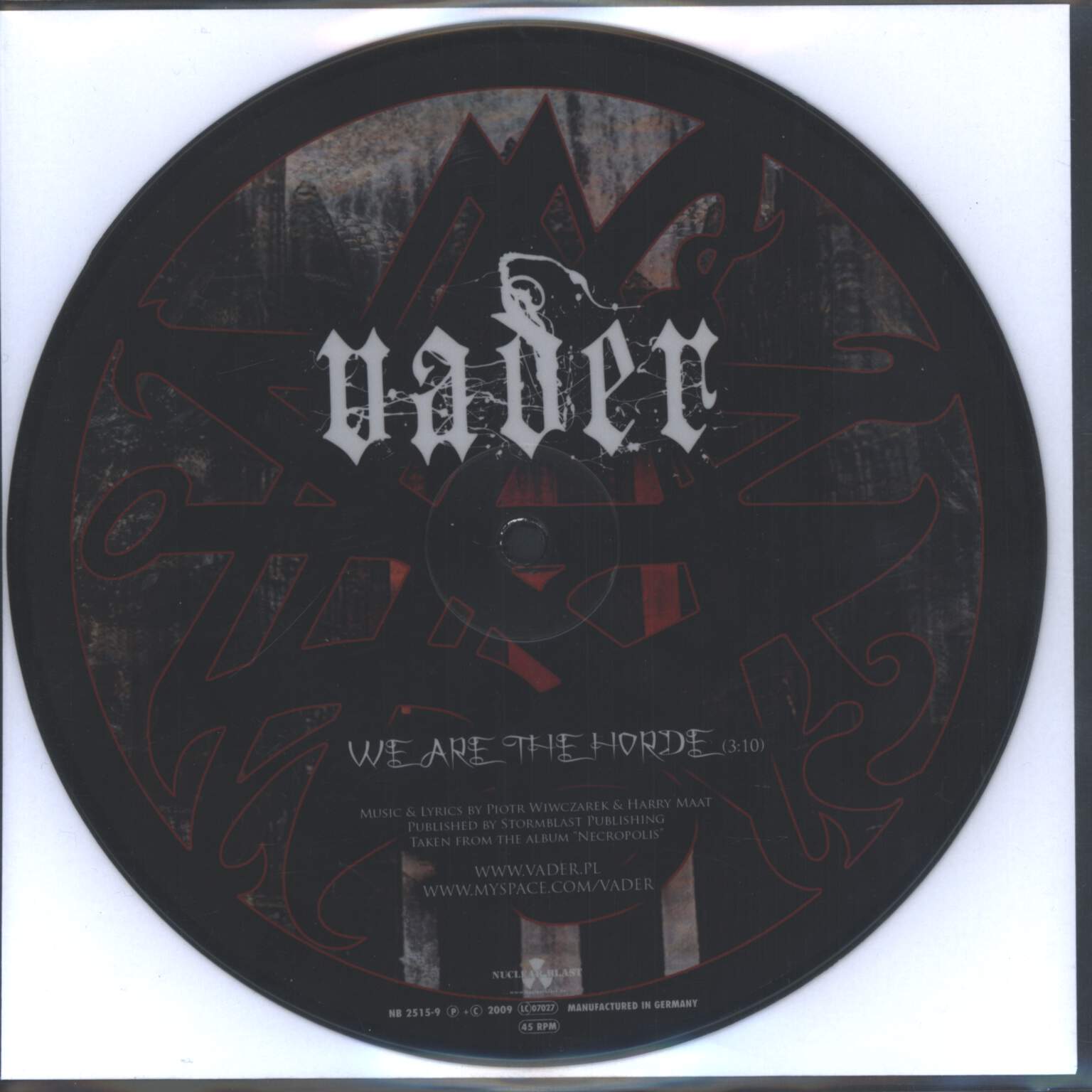 Vader-We-Are-The-Horde-Permitting-The-Noble-Dead-To-Descend-To-The-Underworld-7-Single-Vinyl Vader-We Are The Horde / Permitting The Noble Dead To Descend To The Underworld-7" Single (Vinyl)-01