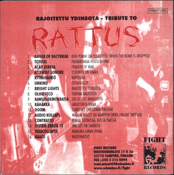 Various-Rajoitettu Ydinsota: Tribute To Rattus-CD-02