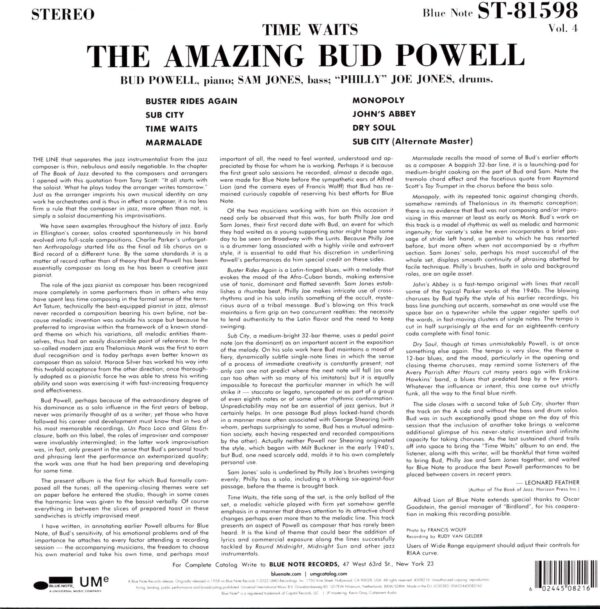 Bud Powell-Time Waits (The Amazing Bud Powell)-LP (Vinyl)-02