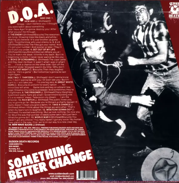 D.O.A.-Something Better Change-LP (Vinyl)-2