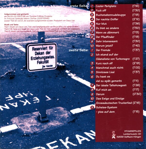 Knochenfabrik-Cooler Parkplatz-LP Vinyl