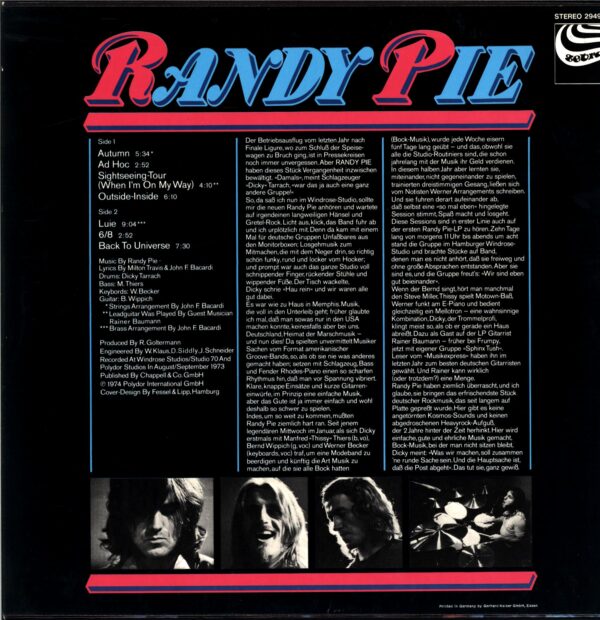 Randy Pie-Randy Pie-LP Vinyl