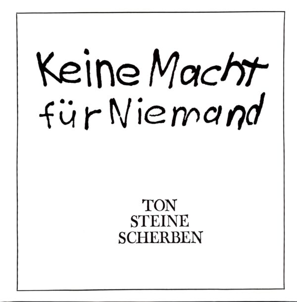 Ton Steine Scherben-Keine Macht Für Niemand-LP Vinyl