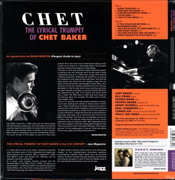 Chet Baker-The Lyrical Trumpet Of Chet Baker-LP Vinyl