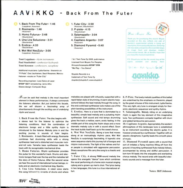 Aavikko-Back From The Futer-RE LP Vinyl