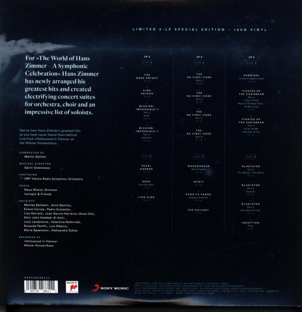 Hans Zimmer-The World Of Hans Zimmer (A Symphonic Celebration)-LP Vinyl