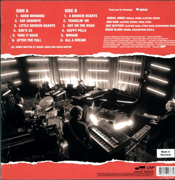 Norah Jones-Little Broken Hearts Live At Allaire Studios-LP Vinyl