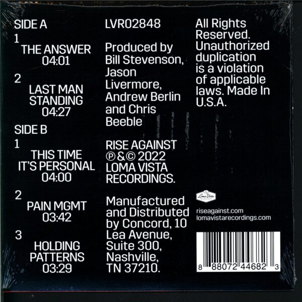 Rise Against-Nowhere Generation II-10 Vinyl