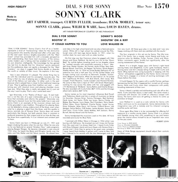 Sonny Clark-Dial S For Sonny-LP Vinyl