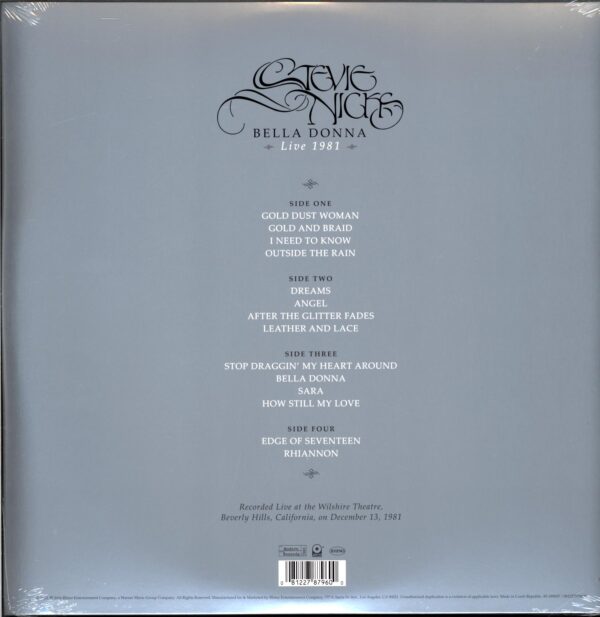 Stevie Nicks-Bella Donna Live 1981-LP Vinyl