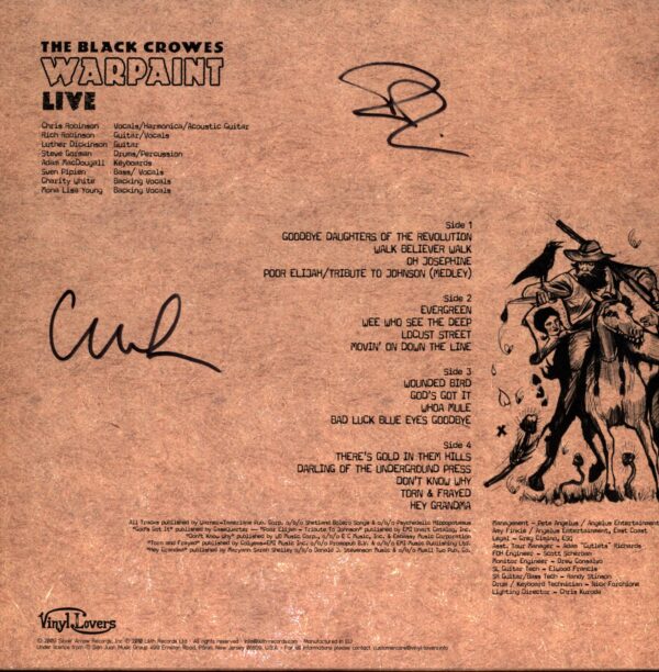 The Black Crowes-Warpaint Live-autograph LP Vinyl