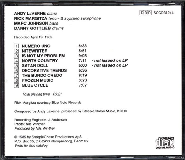 Andy LaVerne Quartet-Frozen Music-CD