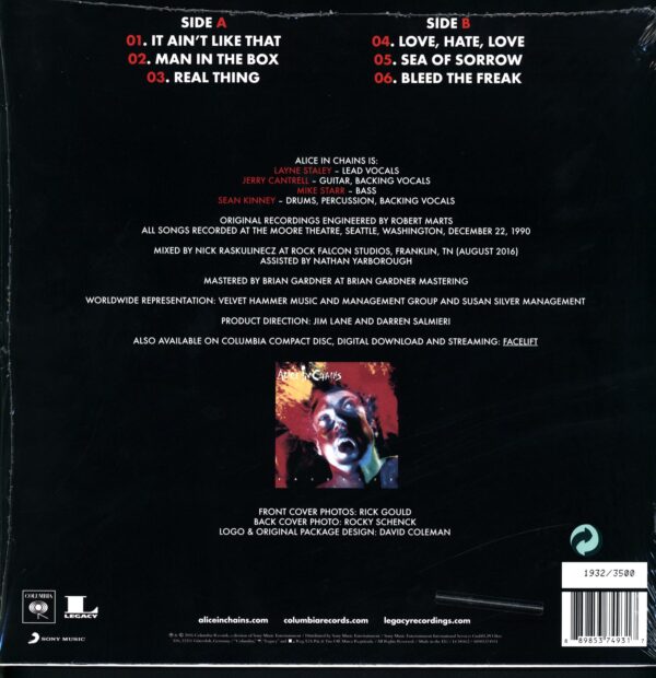 Alice In Chains-Live Facelift-RSD LP Vinyl