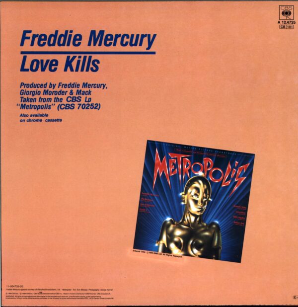 Freddie Mercury-Love Kills (Extended Version)-12 Vinyl