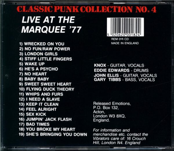 The Vibrators-Live At The Marquee 1977-CD