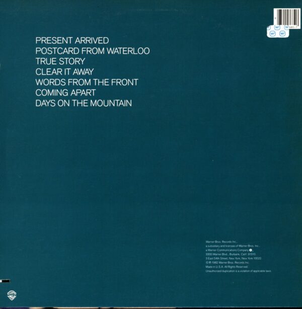 Tom Verlaine-Words From The Front-LP Vinyl