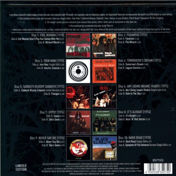 Black Sabbath-Supersonic Years The Seventies Singles Box Set-7 Vinyl