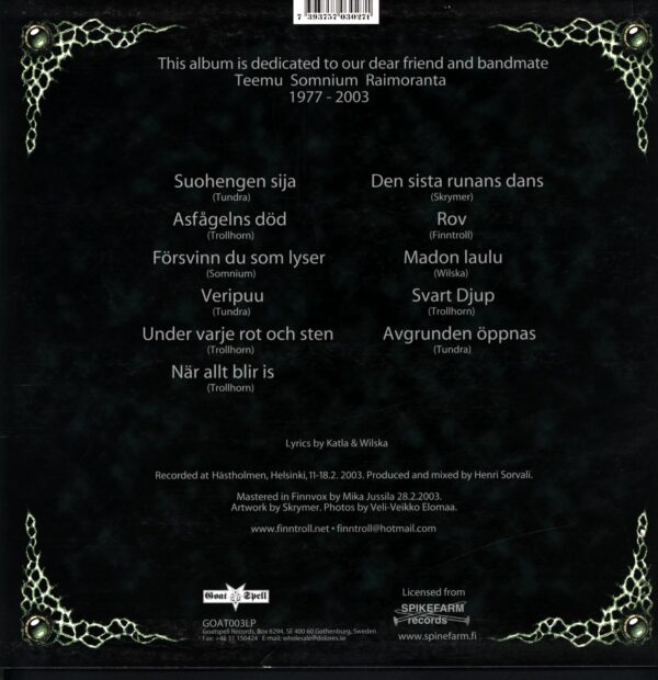 Finntroll-Visor Om Slutet-green LP Vinyl