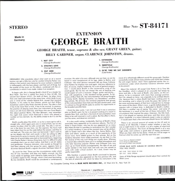 George Braith-Extension-LP Vinyl