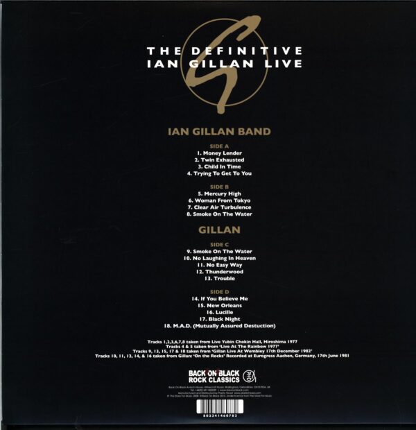 Ian Gillan-The Definitive Ian Gillan Live-LP Vinyl
