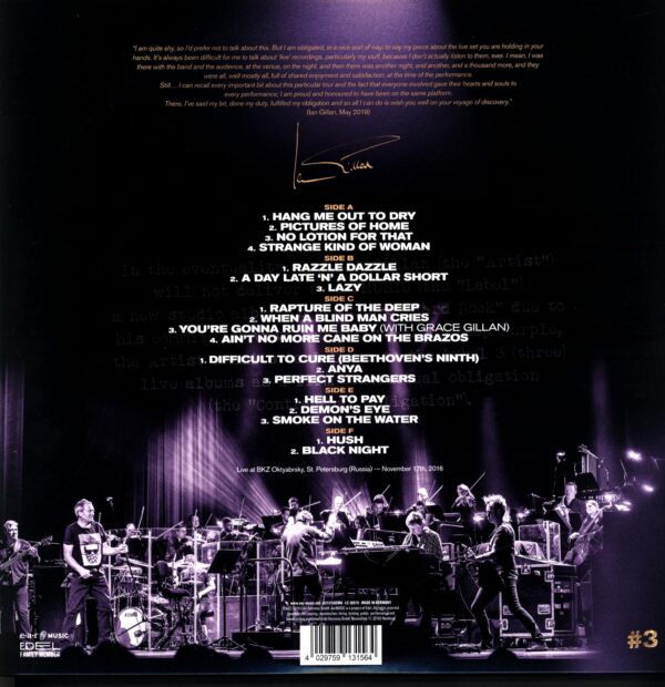Ian Gillan-Contractual Obligation #3: Live In St. Petersburg -LP Vinyl