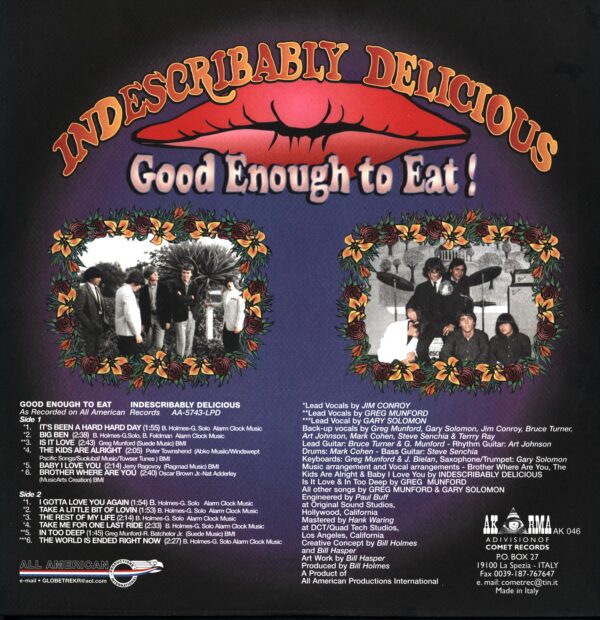 Indescribably Delicious-Good Enough To Eat!-LP Vinyl