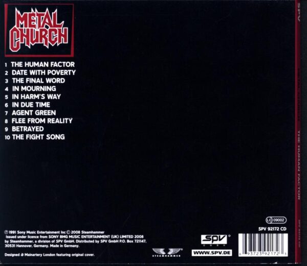 Metal Church-The Human Factor-RE CD
