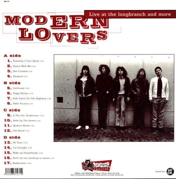 The Modern Lovers-Live At The Longbranch And More-LP Vinyl