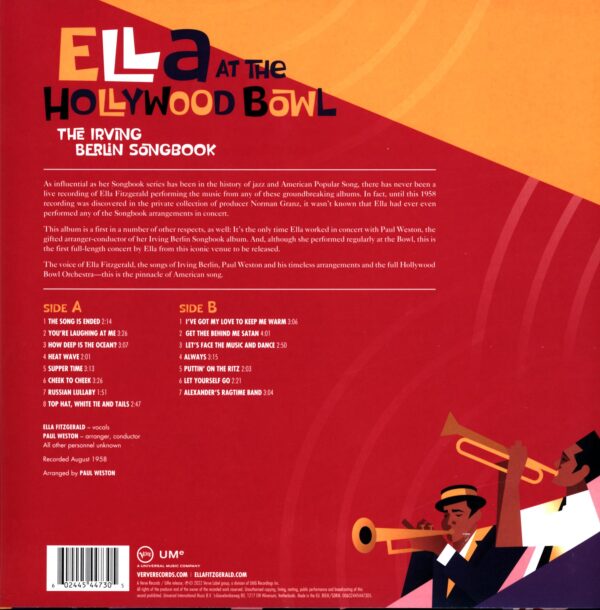 Ella Fitzgerald-Ella At The Hollywood Bowl The Irving Berlin Songbook-LP Vinyl