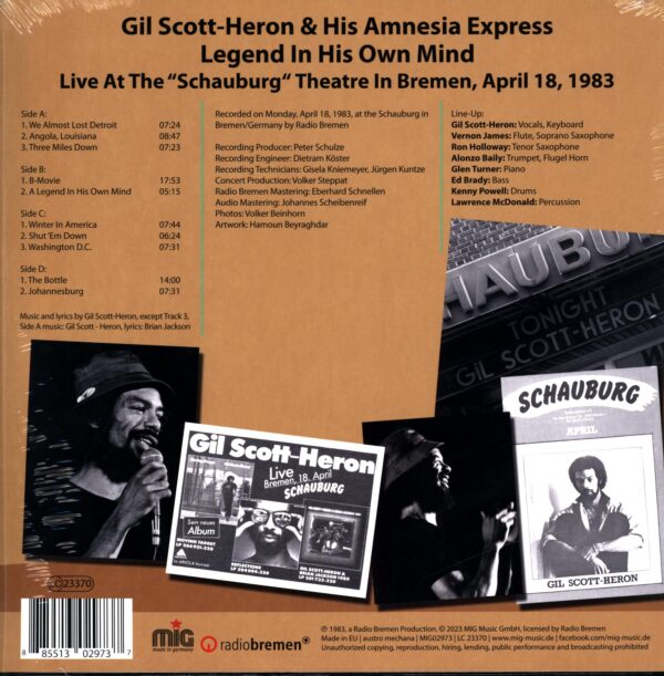 Gil Scott-Heron And His Amnesia Express-Legend In His Own Mind-LP Vinyl