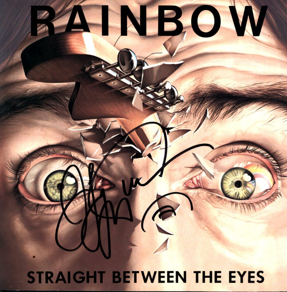 Rainbow-Straight Between The Eyes-signed LP Vinyl