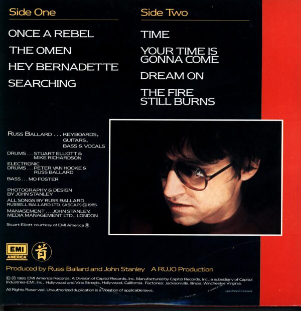 Russ Ballard-The Fire Still Burns And Broadcast Disc-LP Vinyl