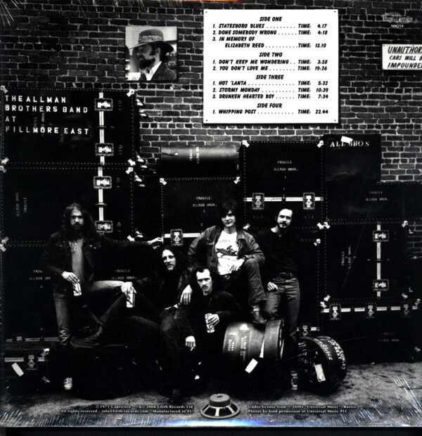 The Allman Brothers Band-The Allman Brothers Band At Fillmore East-RE 2008 LP Vinyl