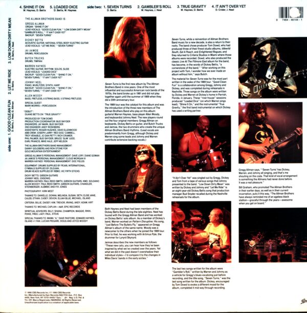 The Allman Brothers Band-Seven Turns-LP Vinyl