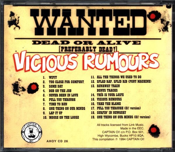 Vicious Rumours-The Sickest Men In Town-CD