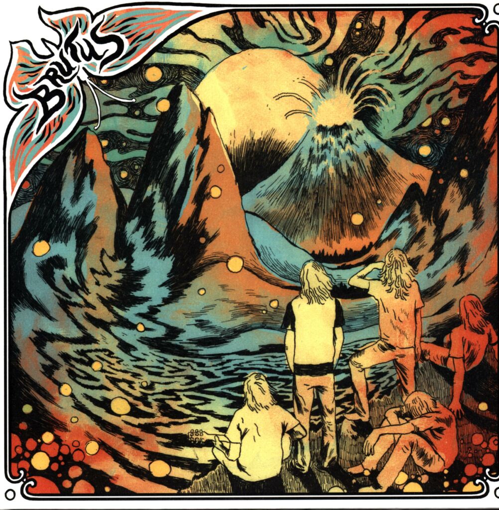 Brutus (Norway)-Behind The Mountains orange signed-LP Vinyl